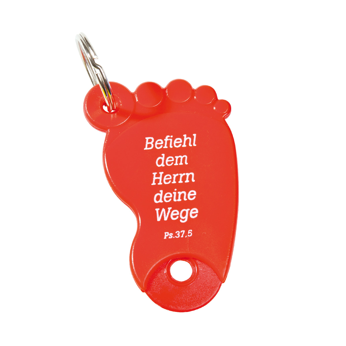 Schlüsselanhänger Fuß rot