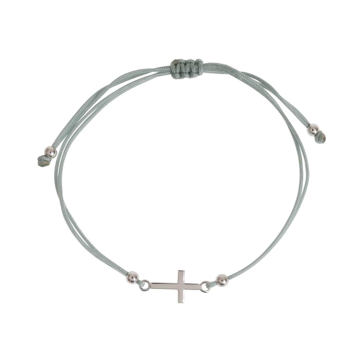 Praisent-Schmuck-Textil-armband-kreuz-silber-6372 Textil-Armband Kreuz