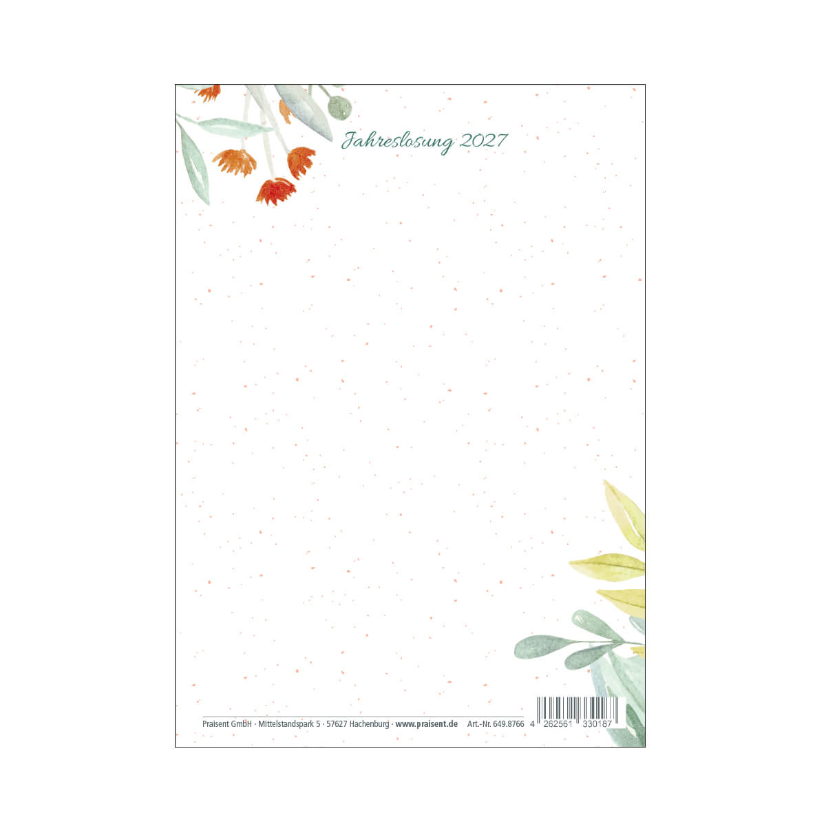 Jahreslosung 2027, Notizpapier, Papierbriefpapier, Ornamente, Kartenpapier