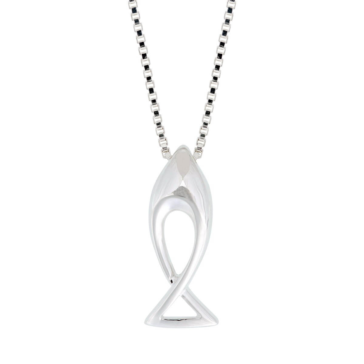 praisent-anhaenger-Fischsymbol-silber-6319 Halskette mit Anhaenger Julia