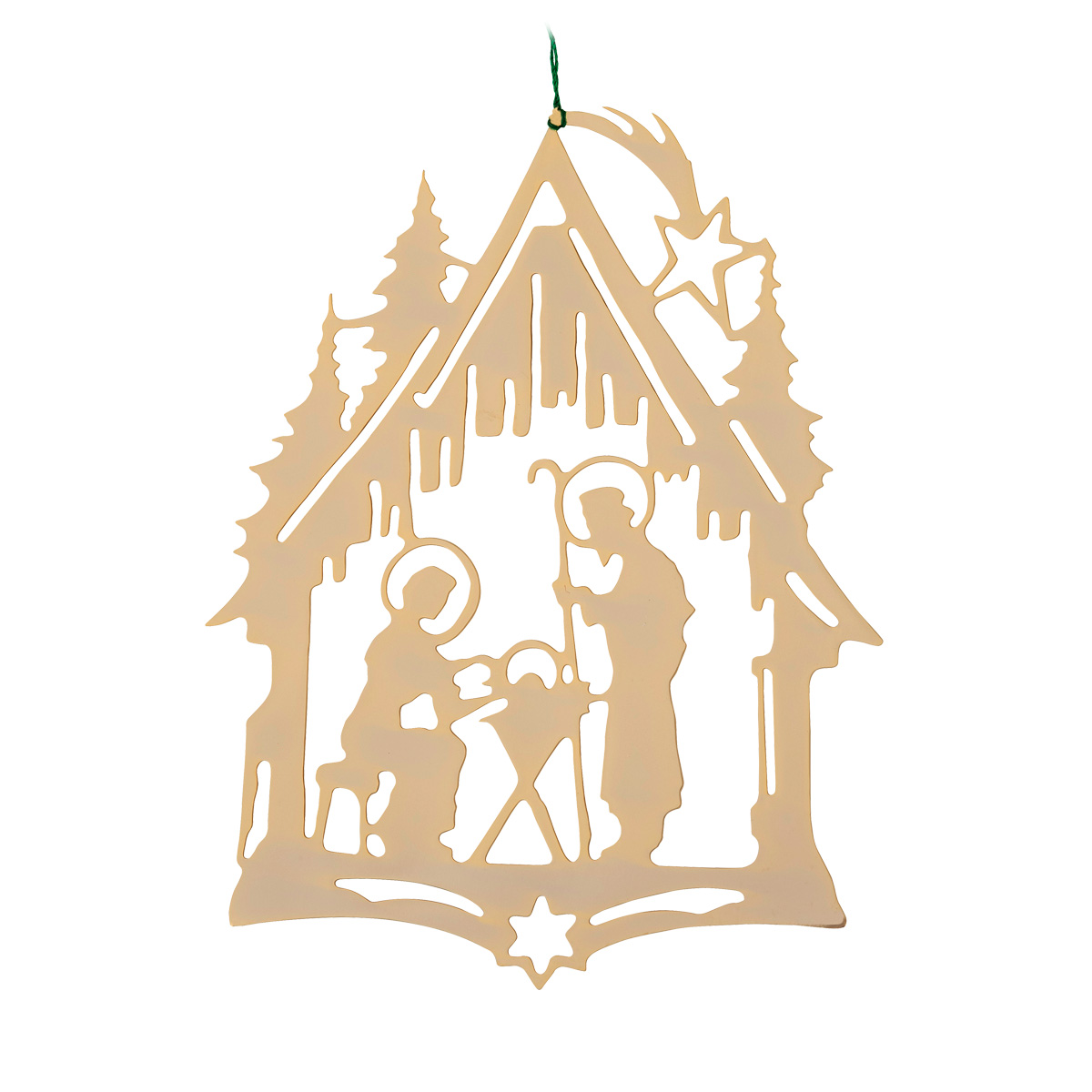 Messingornament Krippe