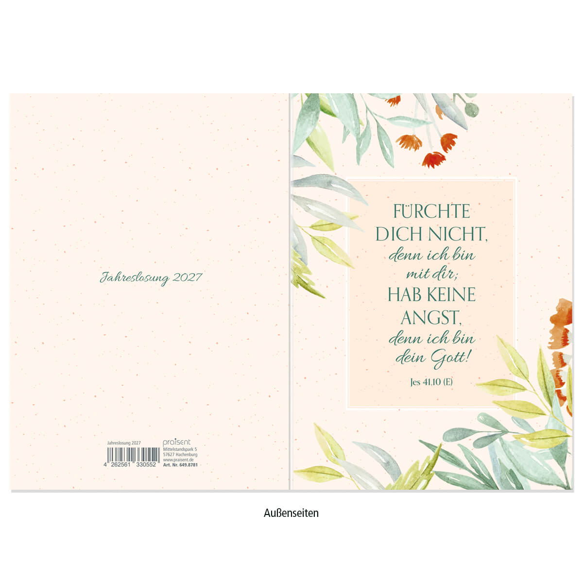 Jahreskalender, Kalender, Ausseite, Blumenmuster, Pastell, Spiegelung