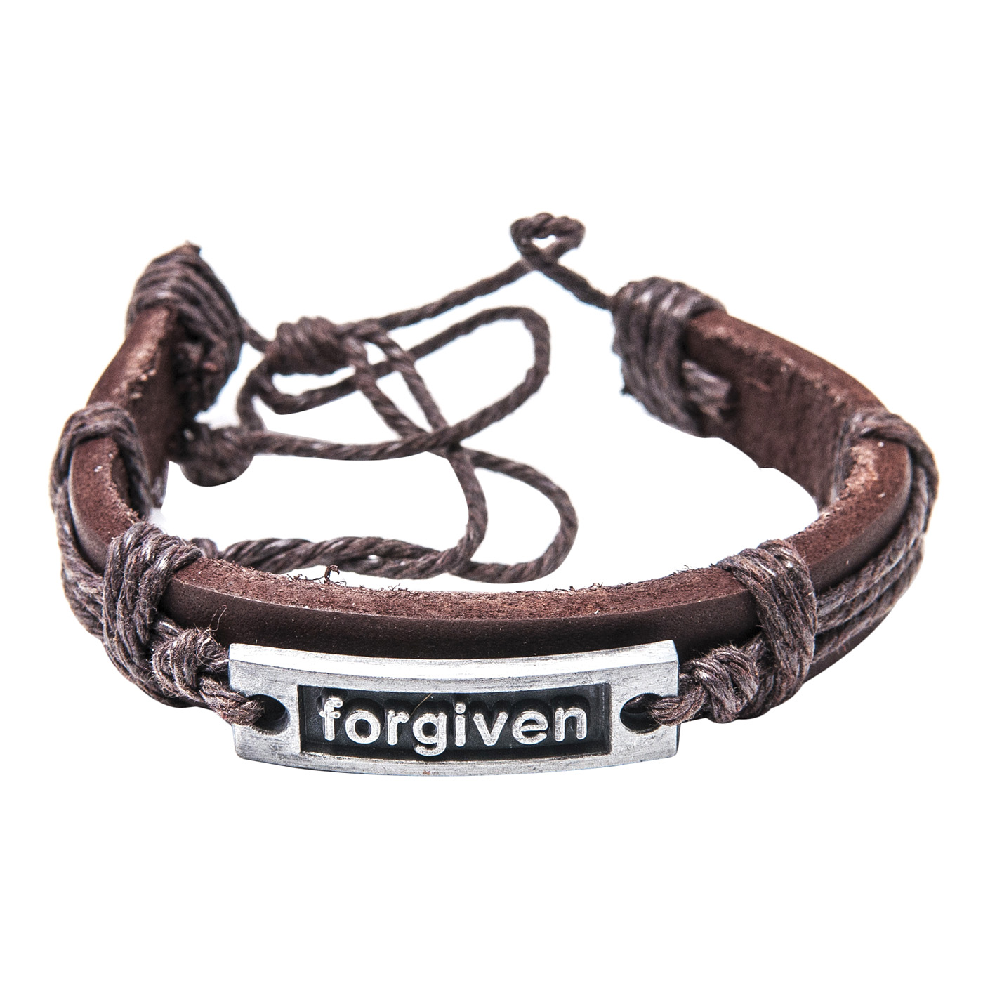 6064-Armband Leder Armband Forgiven