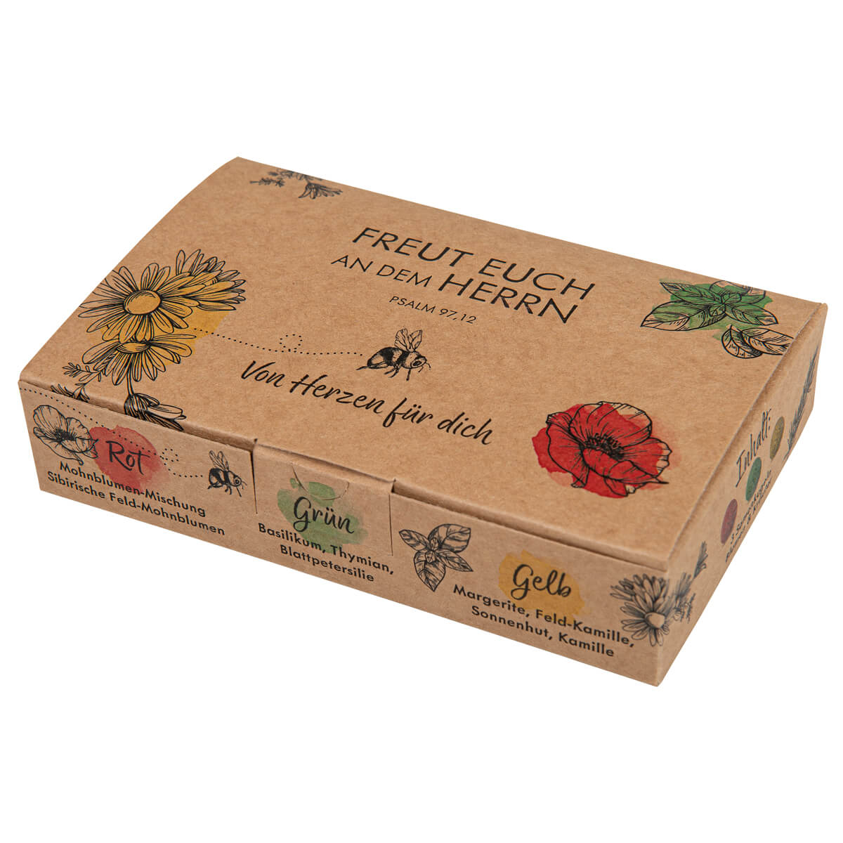 Kräutertee, Gemischte Tees, Bunte Verpackung, Naturkarton, Mischung aus Bio-Kräutern