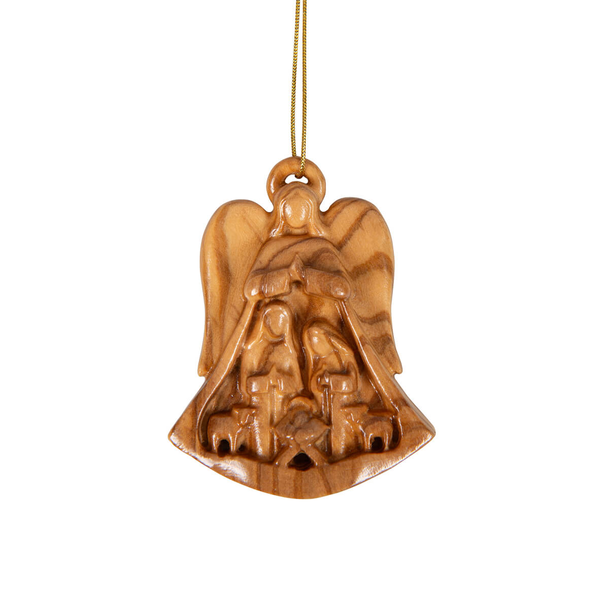 Engel Anhänger, Holzfigur, Kunstholz, Natürliche Holzfarbe, Hänger Ornament
