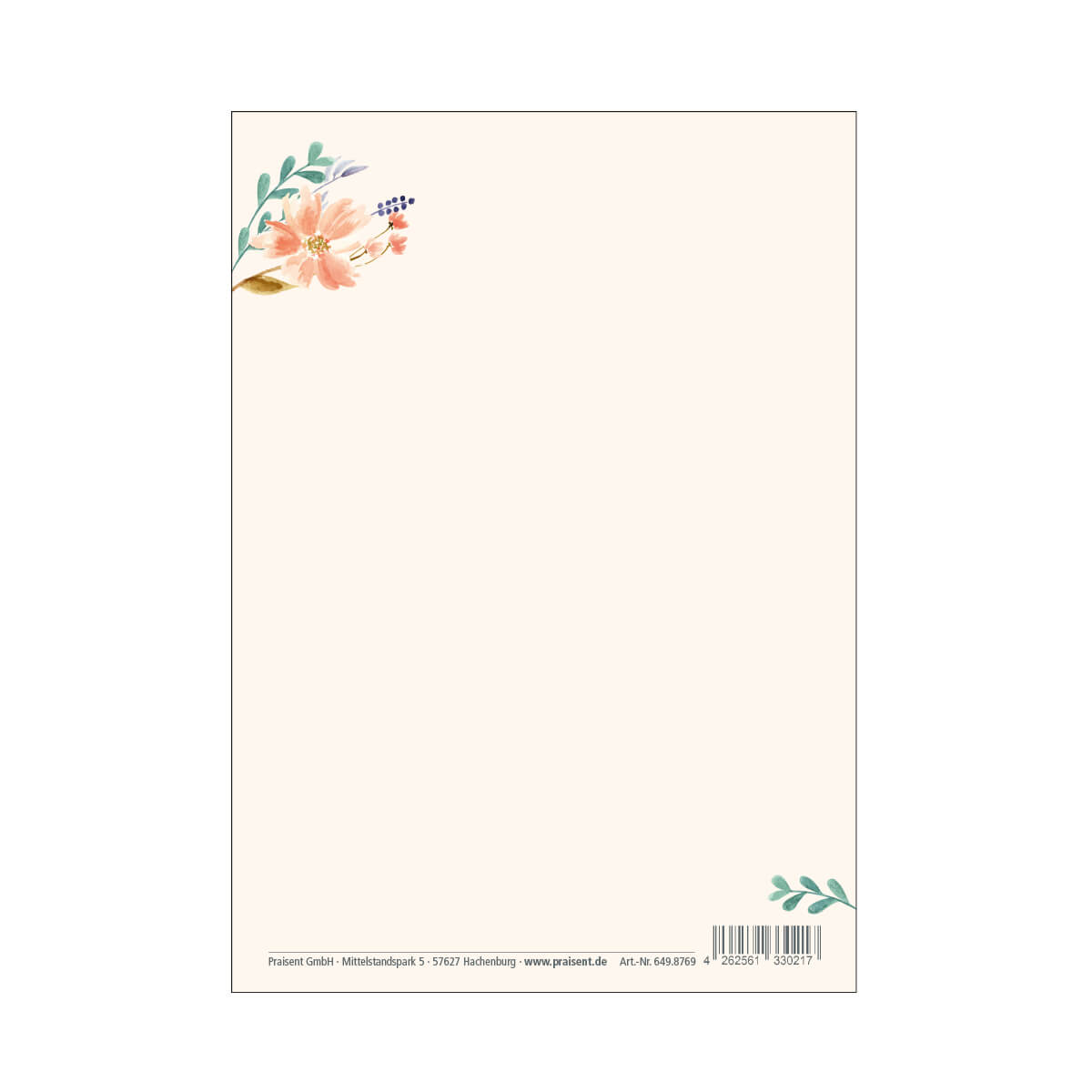 Floral design, Blumenornament, Notizpapier, Papiercard, Blanko-Papier