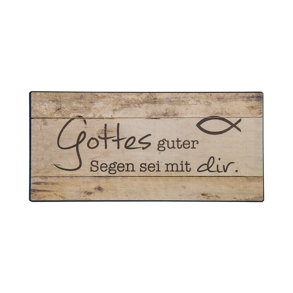 Metall-Schild Gottes Guter Segen braun