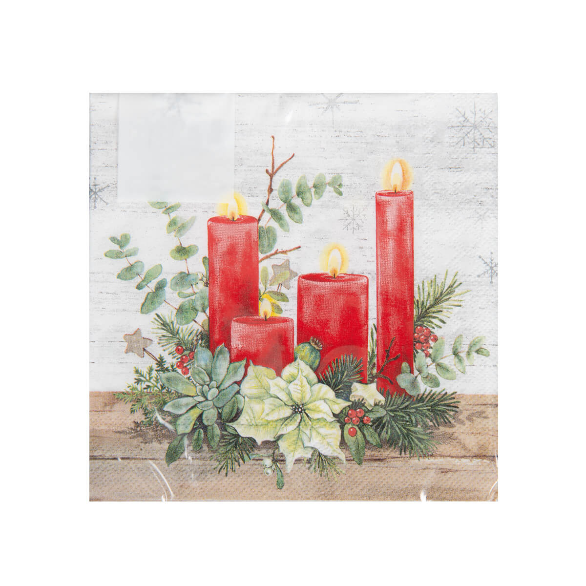 Cocktail-Servietten Rote Kerzen Kerze