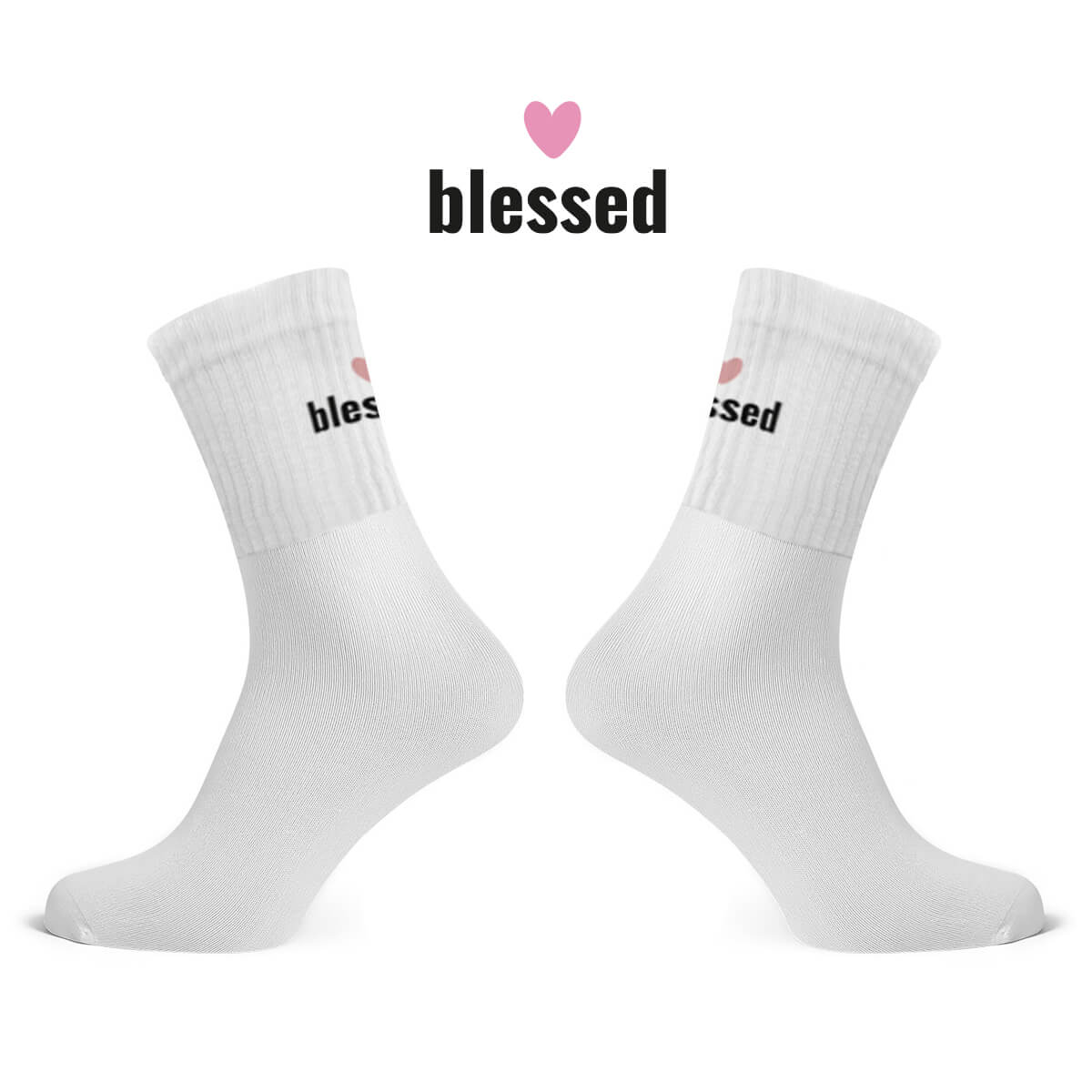 Socken, Knöchel-Socken, Weiß, Rippstruktur, Crew