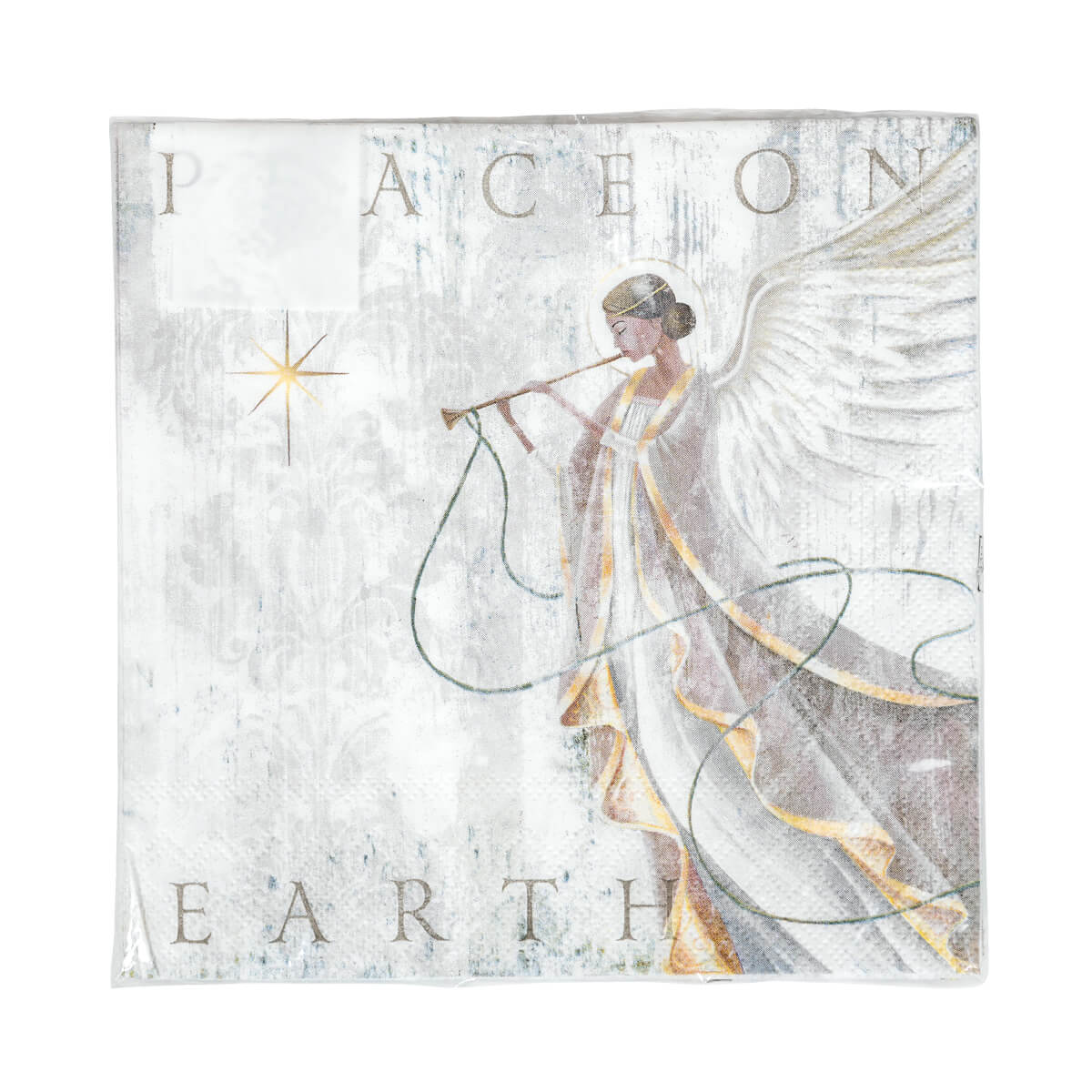 servietten-peace-on-earth-engel-grau-weihnachten-advent-tischdeko-praisent-9032 Servietten Peace on Earth