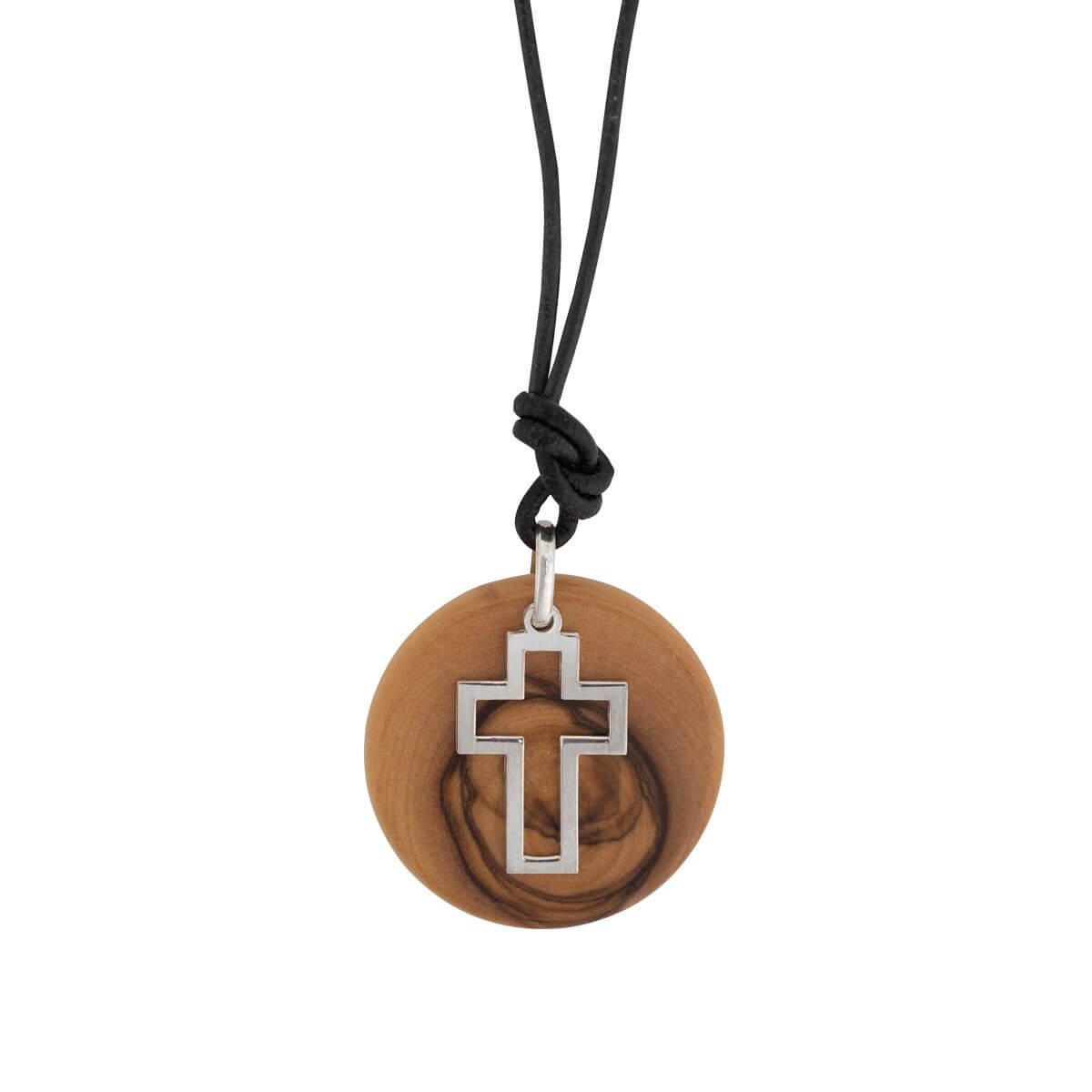 praisent-Schmuck-Anhaenger_Kreuz_Olivenholz-Kette-6366 Anhänger Kreuz auf Olivenholz