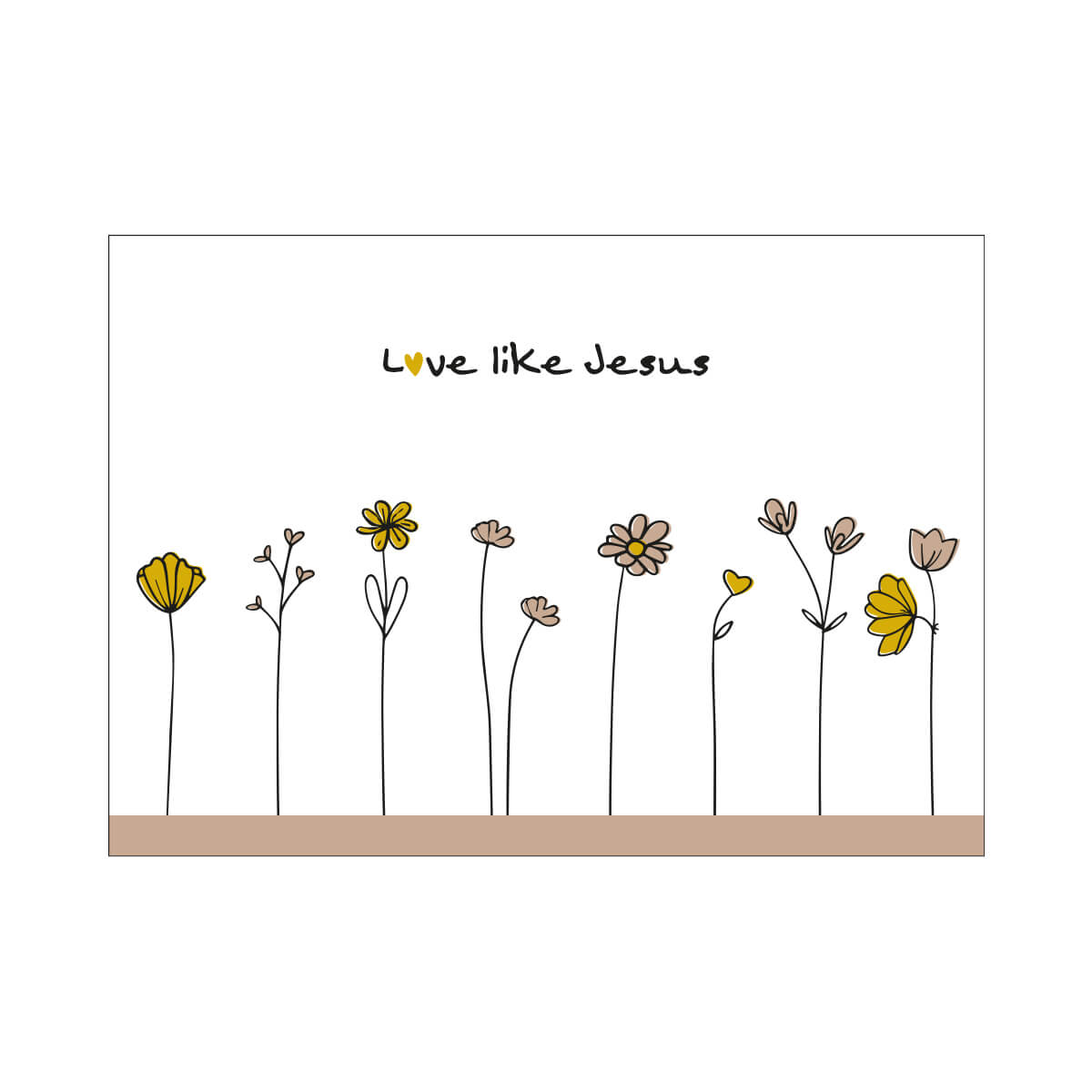 Postkarte Love like Jesus