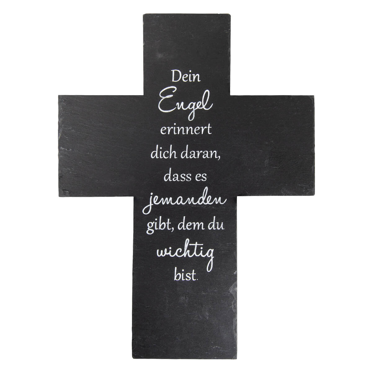 Schiefer Kreuz Engel