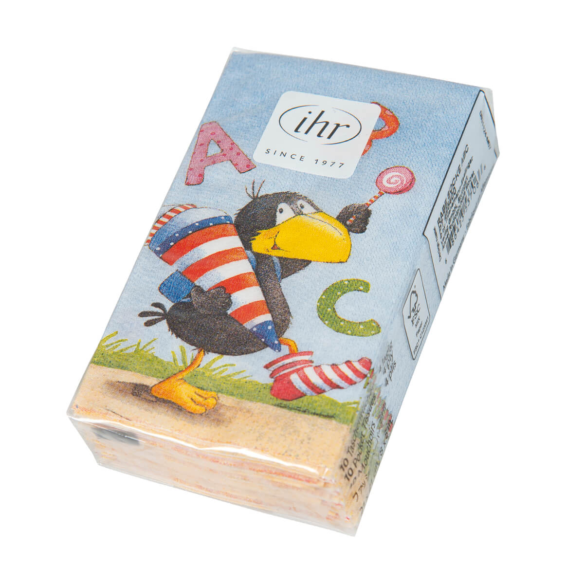 Papiertaschentücher ABC Rabe Tier, Schnabel, Vogel