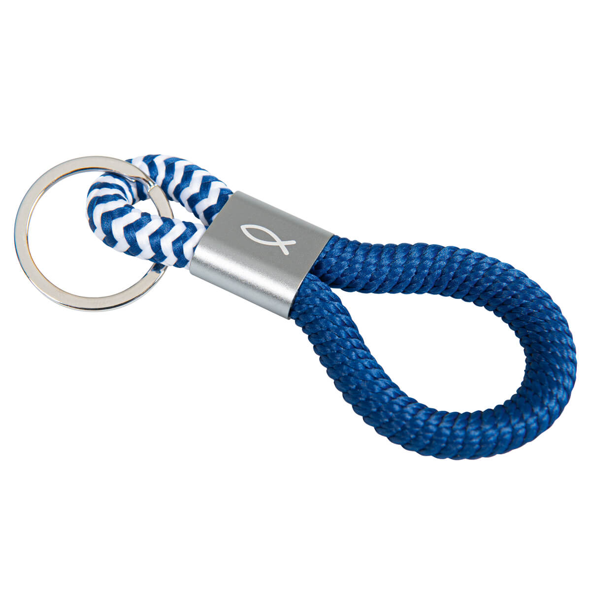 Schlüsselanhänger, Kordel, Nylon, Ring, Blau