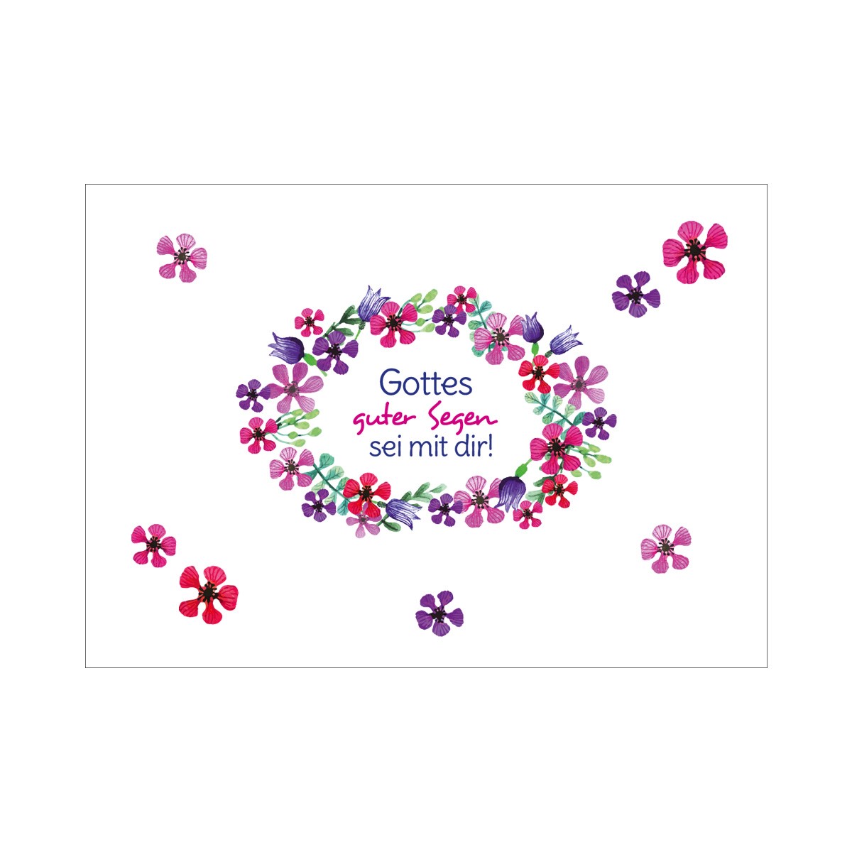 Praisent-christliche-karten-Postkarte_Blumen-4164-1 Postkarte Gottes guter Segen