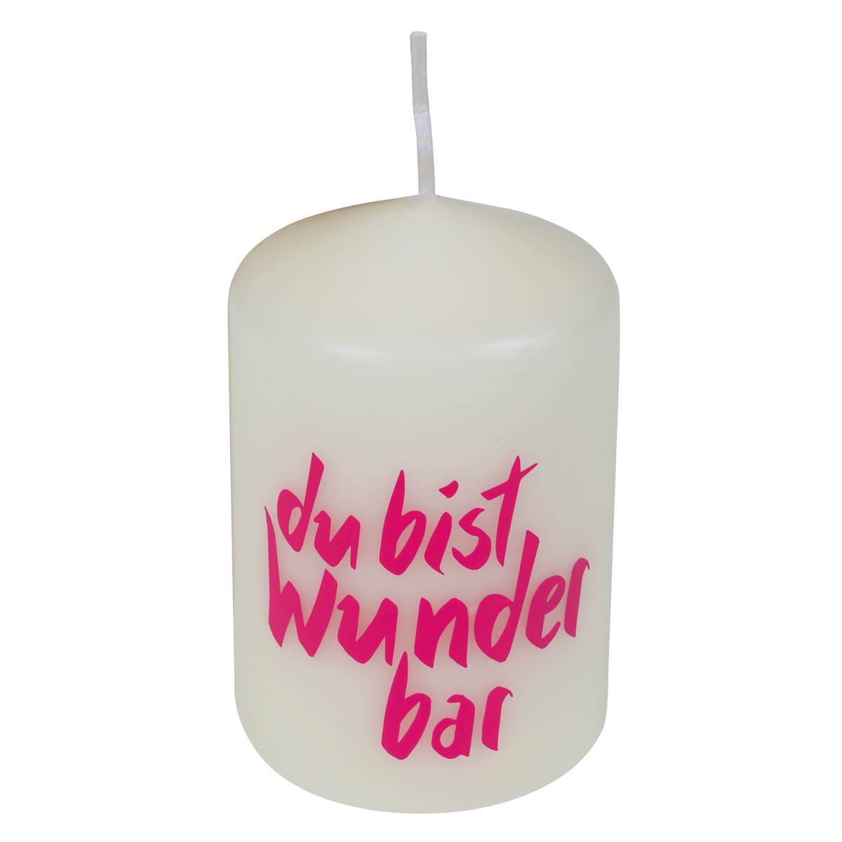 Spruchkerze Wunderbar