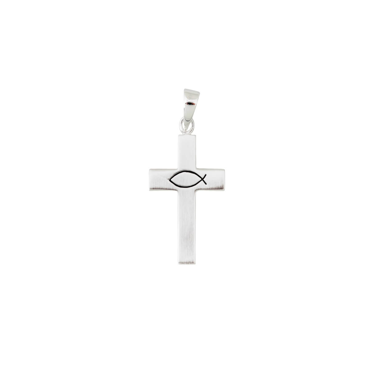praisent-anhaenger-kreuz-ichthys-silber-6643 Anhänger Kreuz Ichthys