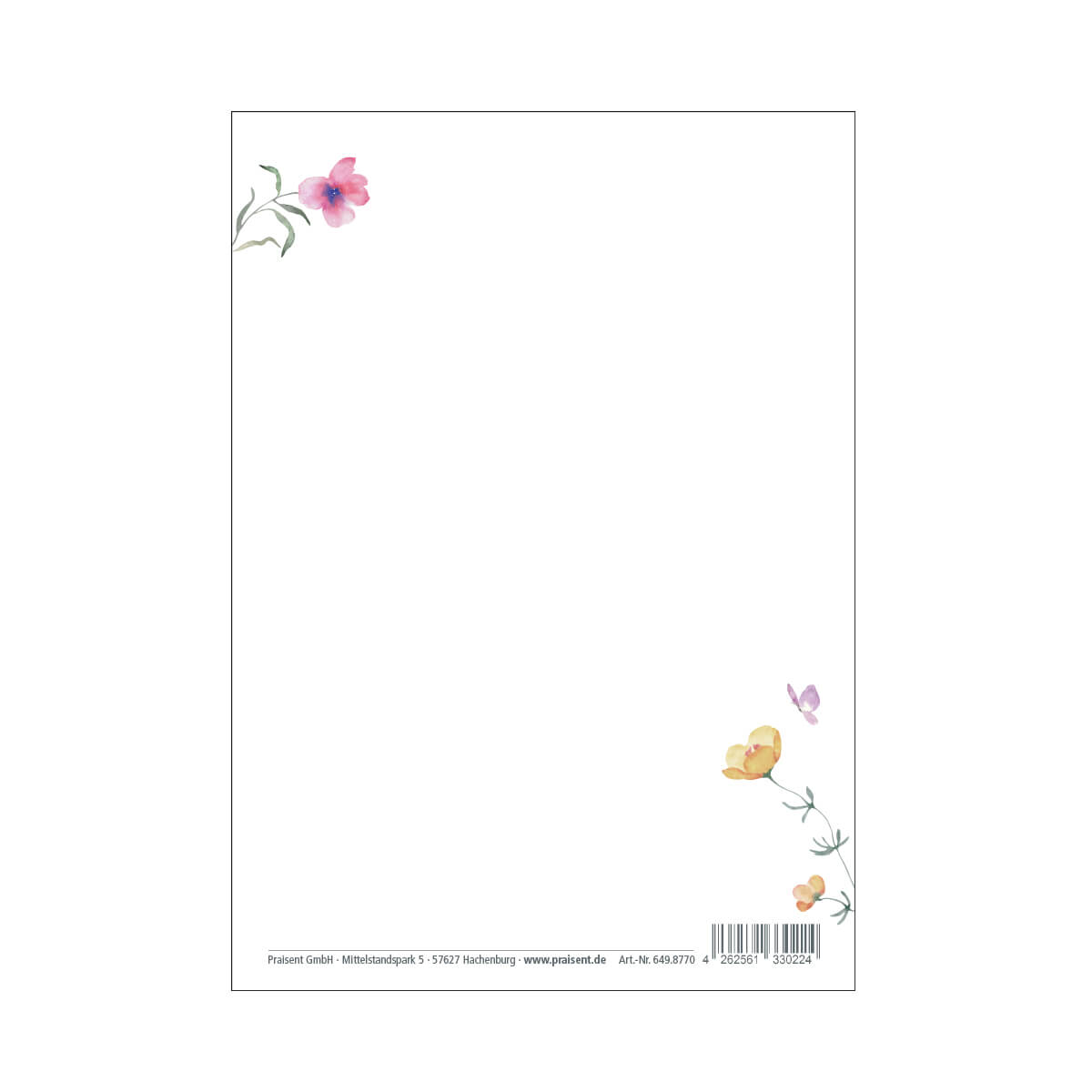 Papier, Briefpapier, Blumenrand, Floral Design, Weiße Karte