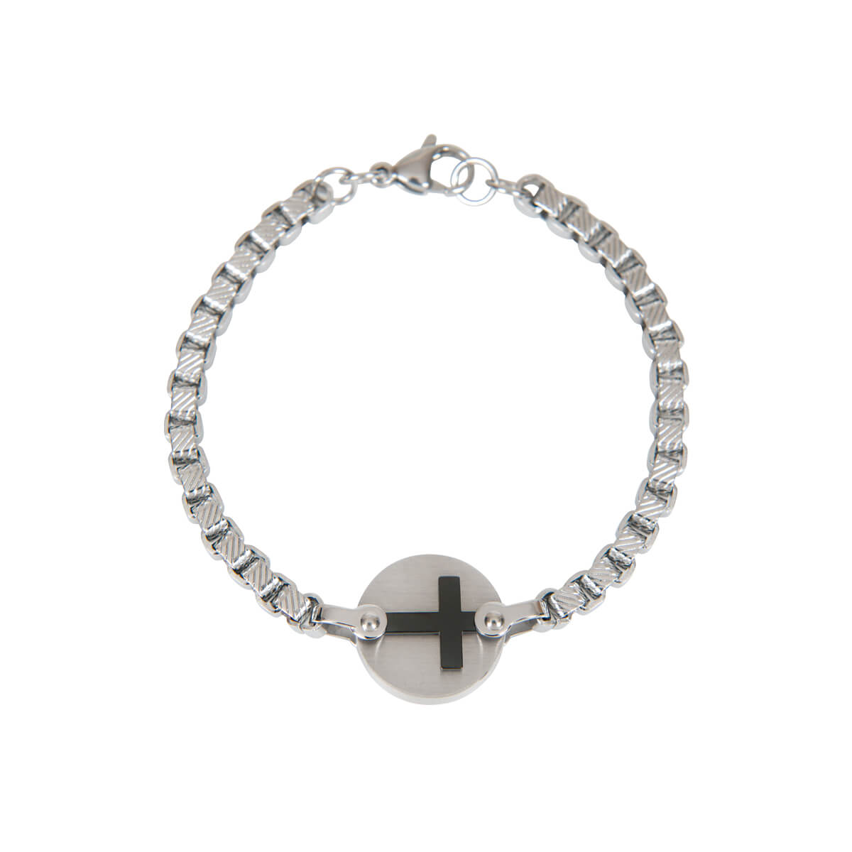 armband-herren-plakette-kreuz-edelstahl-praisent-6141