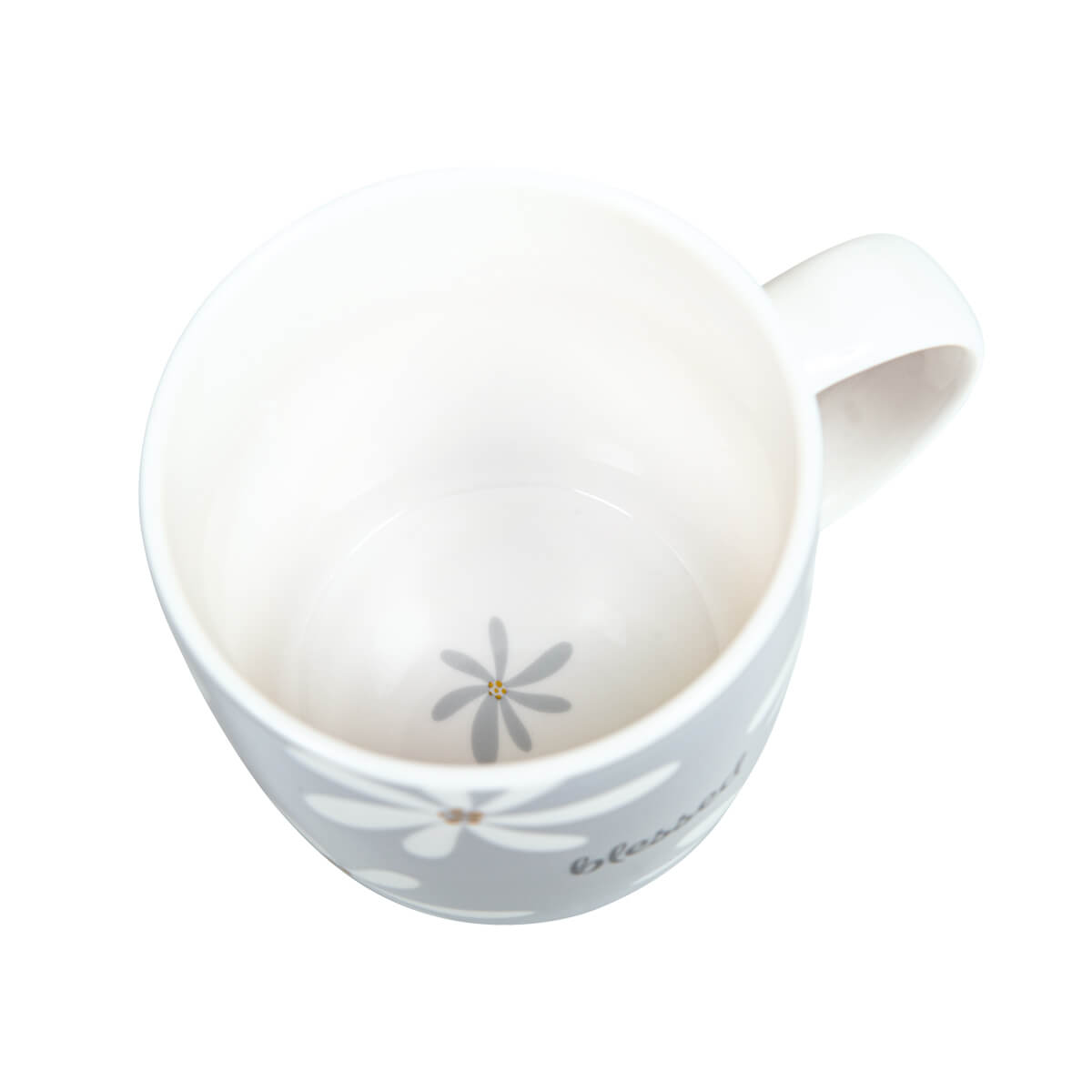 tasse, porzellan, weiß, blumendesign, innenseite makro, Tasse, Becher, Porzellan, Blumenmuster, Weiß