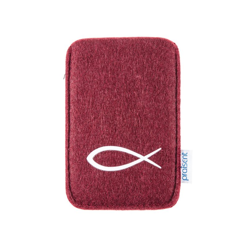 Handytasche Filz bordeaux