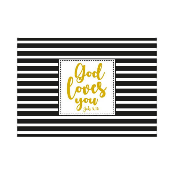 Postkarte God loves you