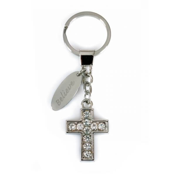 Schlüsselanhänger Kreuz/Believe