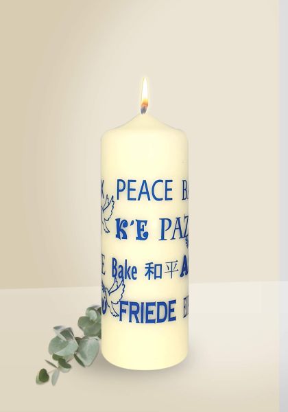 Kerze Frieden Sprachen