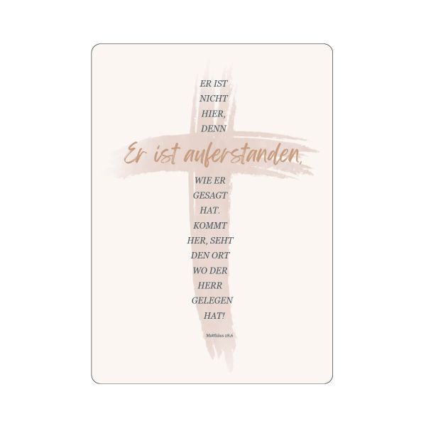 Postkarte Ostern Kreuz - Er ist auferstanden