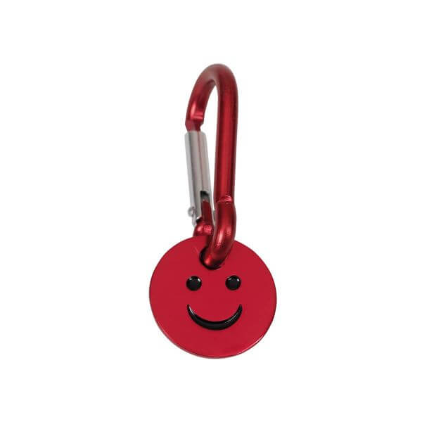 Schlüsselanhänger Smiley rot