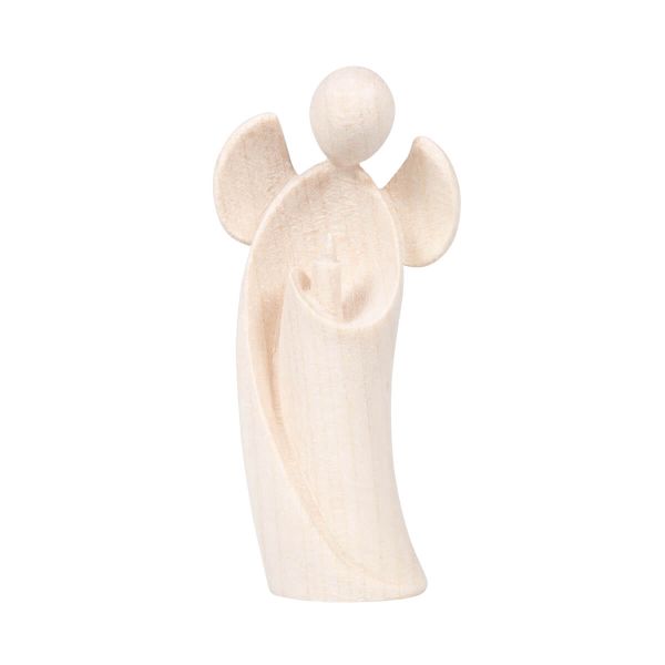Engel Figur Holz mit Kerze