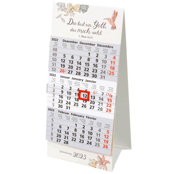 3-Monats-Tischkalender JL 2023
